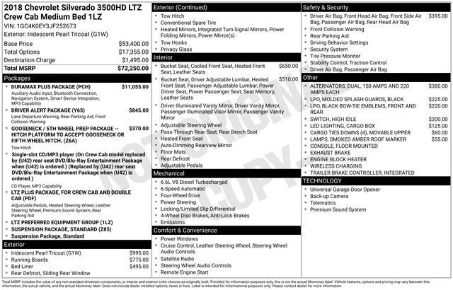 2018 Chevrolet Silverado 3500 HD LTZ