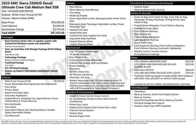 2025 GMC Sierra 2500 HD Denali Ultimate