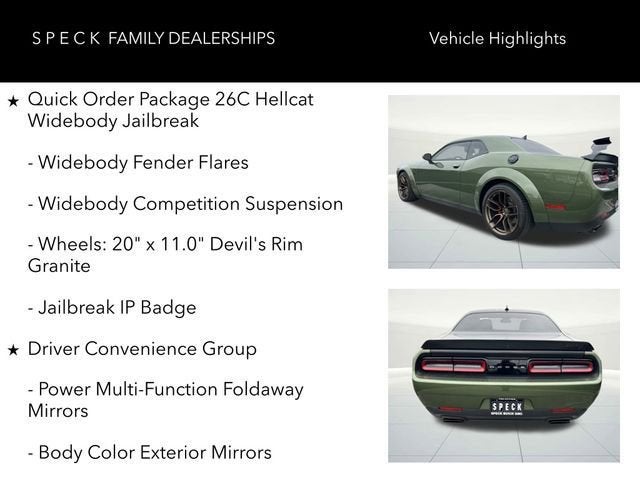 2023 Dodge Challenger SRT Hellcat Widebody Jailbreak