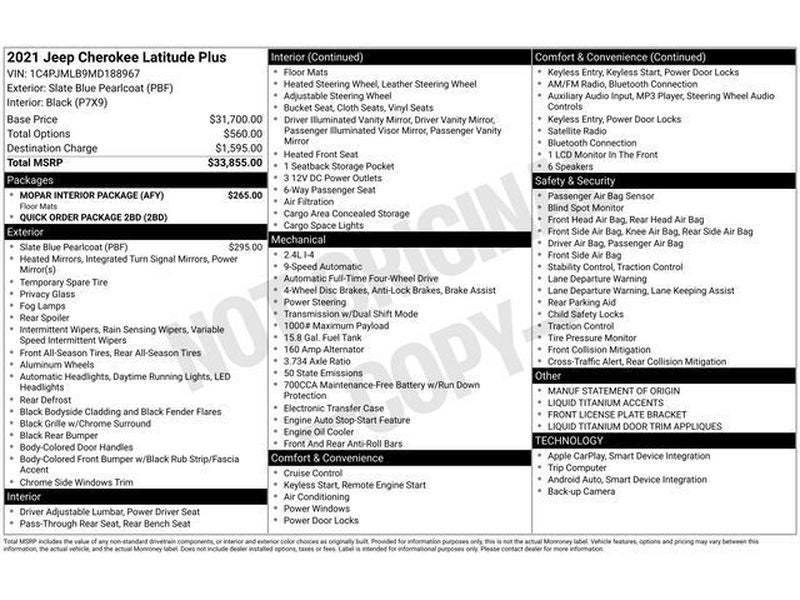 2021 Jeep Cherokee Latitude Plus 4x4