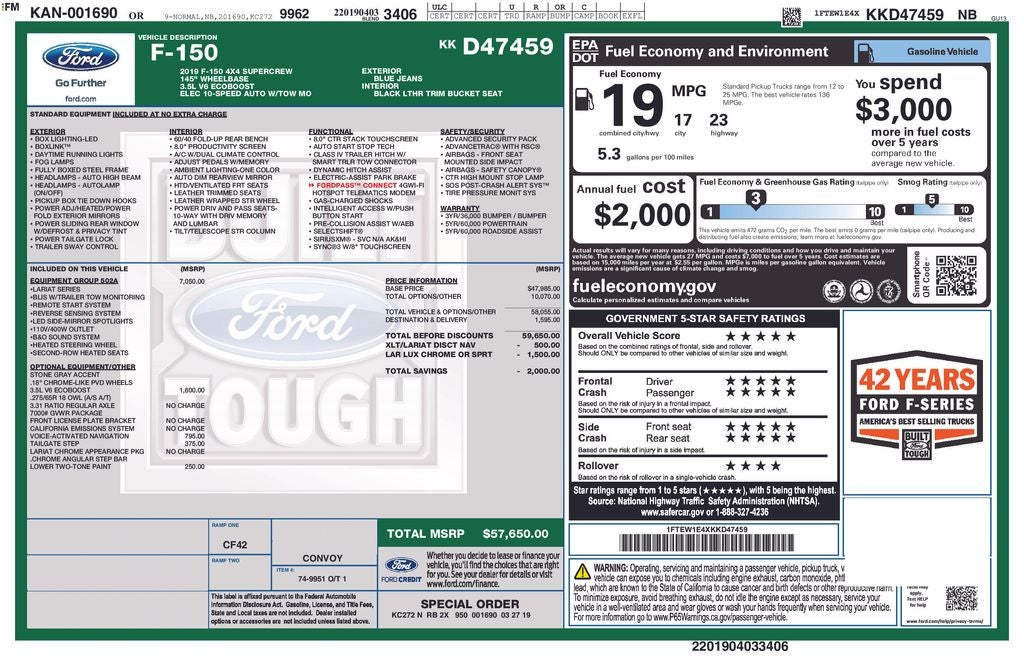 2019 Ford F-150 Lariat