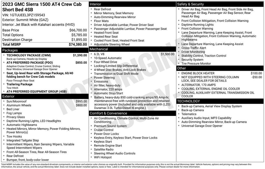 2023 GMC Sierra 1500 AT4