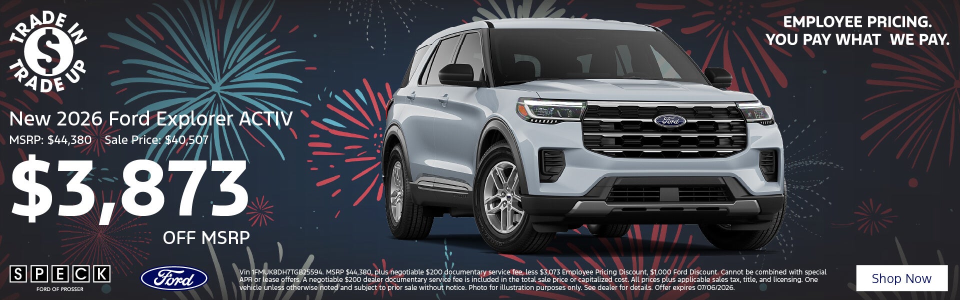 3873 off msrp ford explorer