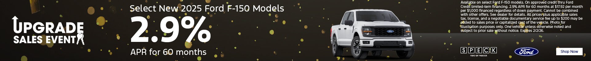 2.9% apr on new 2025 ford f-150 models