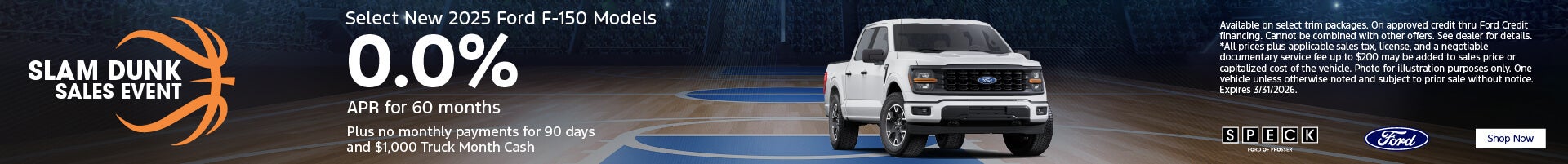 0 apr for 60 months new 2025 ford f-150