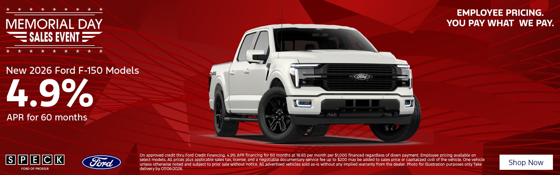 4.9 apr for 60 months ford f-150