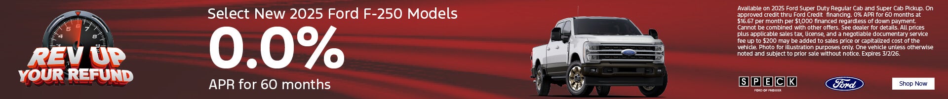 0 apr for 60 months on ford f250 models