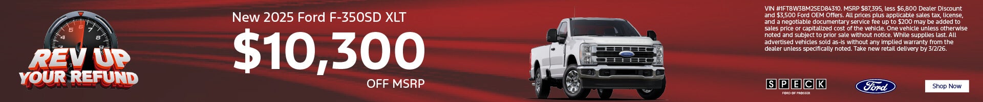 $10,300 off msrp on a 2025 ford f-350