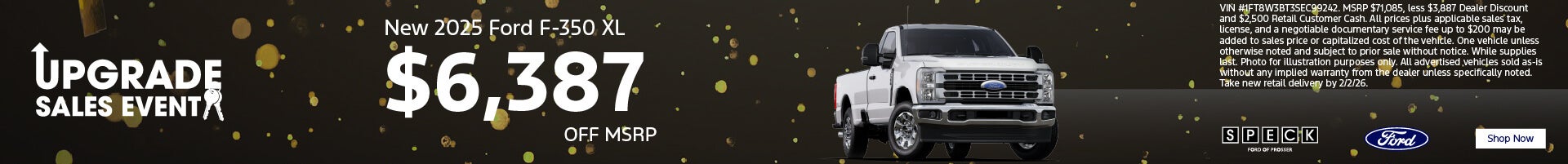 $6 387 off msrp on a new ford f350
