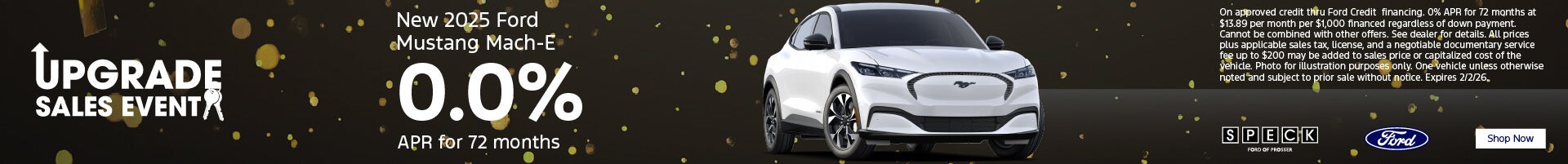 0% apr on a new ford mustang mach-e