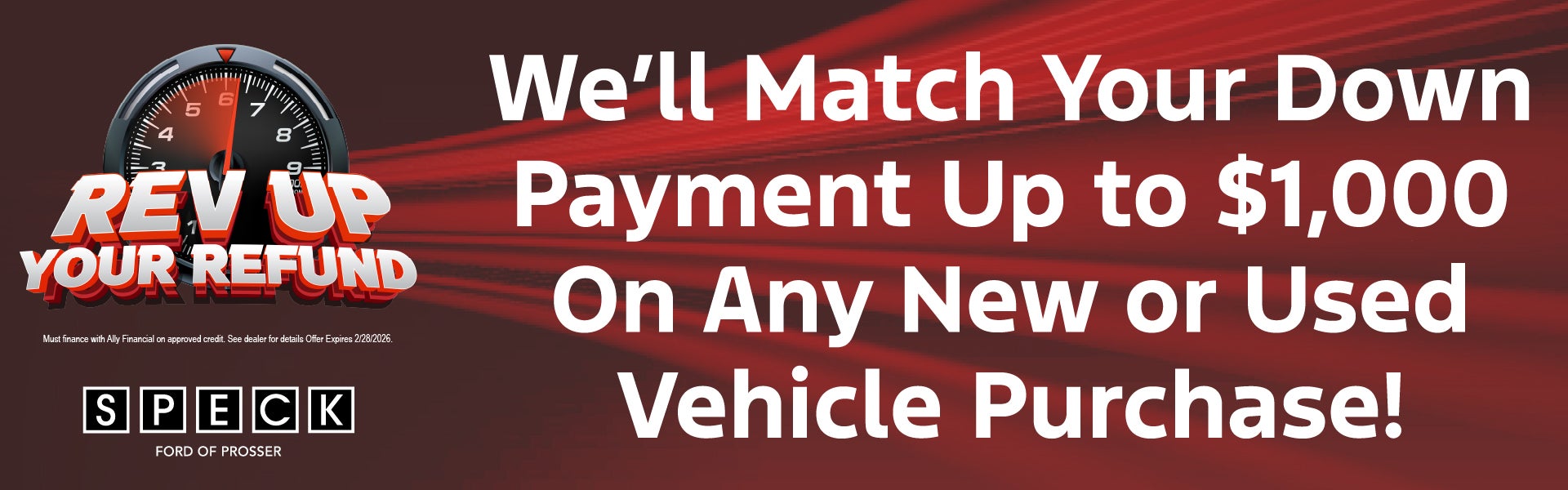 we'll match your down payment up to 1,000
