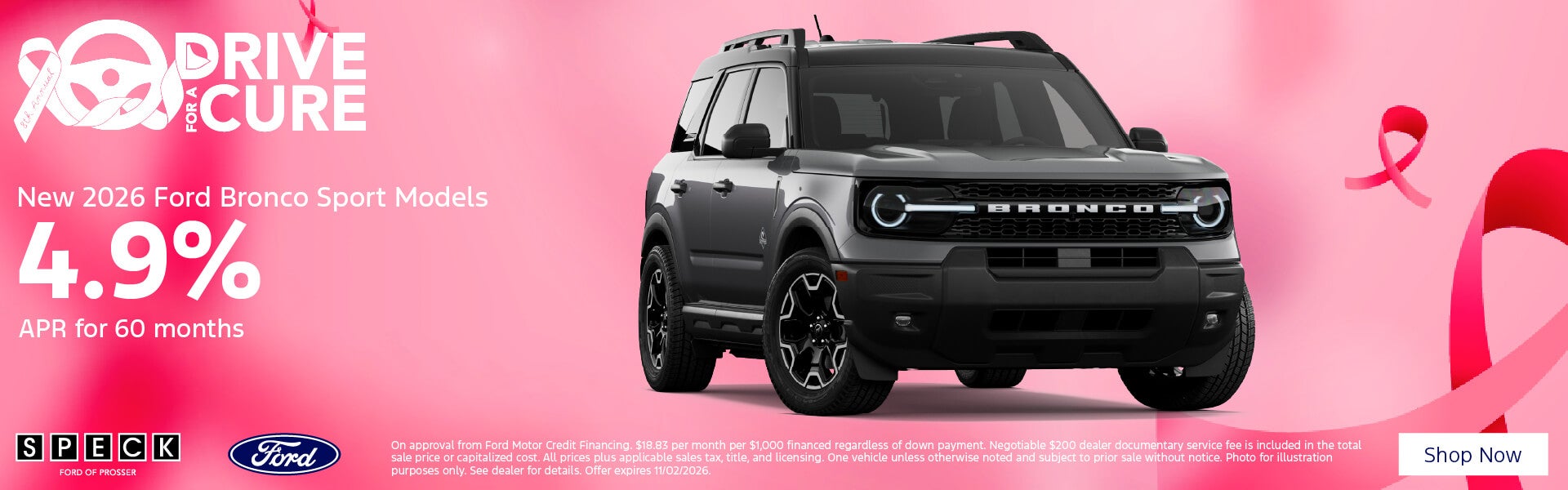 4.9 apr for 60 months ford bronco sport