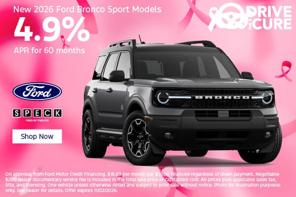 4.9 apr for 60 months ford bronco sport