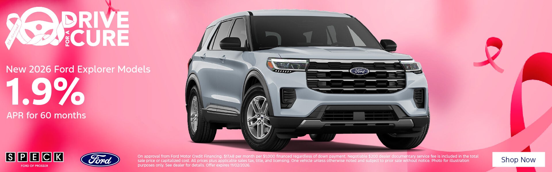 1.9 apr for 60 months new ford explorer