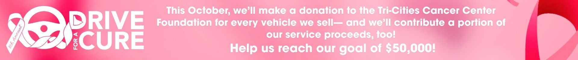 we're donating a portion of proceeds during october to the tri-cities cancer center foundation